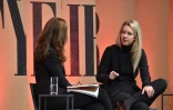 La fondatrice de Theranos Elizabeth Holmes (à droite) à San Francisco le 6 octobre 2015