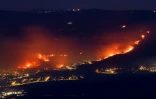 Des incendies se déclarent à la suite de tirs de roquettes du Liban sur le nord d'Israël, à côté de la ville de Kiryat Shmona, près de la frontière libanaise, le 3 juin 2024