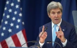 Le secrétaire d?État américain John Kerry à Washington DC le 28 décembre 2016, lors de son exposé défendant la solution à deux États pour la paix entre Israéliens et Palestiniens.