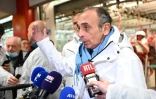 Le candidat Reconquête! à la présidentielle française Eric Zemmour au marché de gros de Rungis, dans le Val-de-Marne, le 1er avril 2022