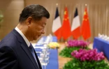 Le président chinois Xi Jinping participe à une rencontre bilatérale avec son homologue français Emmanuel Macron, le 19 novembre 2024 à Rio de Janeiro au Brésil