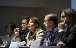 Les experts de la commission interaméricaine des droits de l?homme (CIDH) lors de la remise de leur rapport le 28 avril 2016 à Mexico