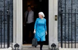 La ministre ayant en charge les sports Nadine Dorries à l'issue du conseil du gouvernement au Downing Street, le 23 mars 2022 