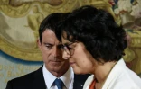 Le Premier ministre Manuel Valls et la ministre du Travail Myriam El Khomri, lors d'ue conférence de presse à Matignon, le 29 juin 2016