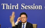 Zheng Shanjie, président de la Commission nationale du développement et de la réforme, lors d'une conférence de presse en marge de la session parlementaire, le 6 mars 2025 à Pékin