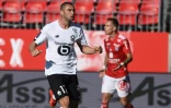 L'attaquant turc de Lille Burak Yilmaz auteur d'un doublé pour rien sur le terrain de Brest, le 8 novembre 2020   