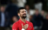 Le Serbe Novak Djokovic en quarts de finale de Roland-Garros  le 4 juin 2025 à Paris