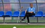 Le sélectionneur de l'Uruguay, Oscar Tabarez, lors d'un entraînement de l'équipe à Nijni Novgorod, le 2 juillet 2018