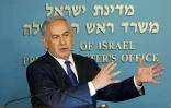 Le Premier ministre israélien Benjamin Netanyahu annonçant un accord avec l'ONU sur des migrants africains, le 2 avril 2018 à Jérusalem