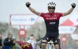 Alberto Contador vainqueur en solitaire au sommet de l'Angliru, pour la 20e étape de "La Vuelta", le 9 septembre 2017 à Grandiella
