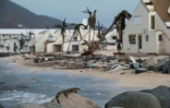Une plage de Marigot dévastée par l'ouragan Irma, le 10 septembre 2017 sur l'île de Saint-Martin