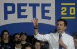 Pete Buttigieg, en campagne à Keene, dans le New Hampshire, le 8 février 2020