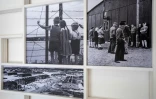 Des photos exposées au nouveau musée consacré aux exilés, le 25 juin 2022 à Oksbøl, au Danemark