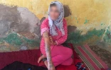 Photo prise le 21 août 2018 de l'adolescente Khadija, dont le visage est flouté, dans le village de Oulad Ayad, dans la région de Beni Mellal, au Maroc