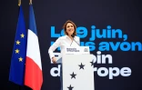 RĂ©union publique de ValĂ©rie Hayer, tĂȘte de liste du parti Renaissance pour les Ă©lections europĂ©ennes, le 6 juin 2024 Ă Nice