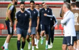 Les Bleus à l'entraînement à Moscou lors du Mondial le 14 juillet 2018