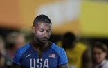 Le sprinteur américain Justin Gatlin après sa série du 100 m aux Mondiaux, le 4 août 2017 à Londres