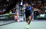 Giovanni Mpetshi Perricard lors de sa défaite au deuxième tour du Masters 1000 de Paris-Bercy face au Russe Karen Khachanov, le 30 octobre 2024