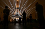 La tour Eiffel lors de la cérémonie d'ouverture des Jeux de Paris, le 26 juillet 2024