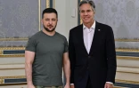 Le secrétaire d'Etat américain Antony Blinken et le président ukrainien Volodymyr Zelensky à Kiev, le 8 septembre 2022