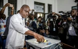 Martin Fayulu, un des candidats d'opposition à la présidentielle en RDC, vote le 30 décembre 2018 à Kinshasa