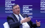 Le président-directeur général de TotalEnergies, Patrick Pouyanné, s'exprime lors d'une session du Forum économique du Qatar à Doha, le 15 mai 2024
