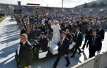 Le pape François lors d'une messe en plein air à Tbilisi en Géorgie, le 1er octobre 2016