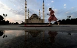 La mosquée Akhmad Kadyrov, à Grozny, capitale de la Tchétchénie, le 24 juillet 2017