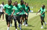 Les Nigérians préparent leur entrée en Coupe du monde à  Essentuki, le 14 juin 2018