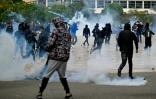 Affrontements entre policiers et manifestants Ă Tirana, le 15 octobre 2026 en Albanie
