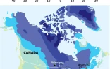 Les températures prévues pour jeudi 31 janvier à 12h00 GMT en Amérique du Nord