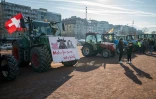 Des agriculteurs suisses manifestent leur mécontentement à Genève, le samedi 3 février 2024