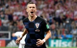 Le Croate Ivan Perisic vient d'égaliser contre l'Angleterre en demi-finale du Mondial, le 11 juillet 2018 à Moscou