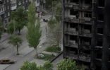 Vue sur Marioupol, dans le sud-est de l'Ukraine, le 10 mai 2022