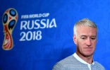 Le sélectionneur des Bleus Didier Deschamps en conférence de presse, le 15 juin 2018 à Kazan