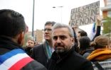 Le député Alexis Corbière (LFI), présent à la manifestation organisée à Bobigny le 3 octobre 2019, dix jours après le suicide de Christine Renon, directrice d'école à Pantin (Seine-Saint-Denis)
