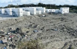 Le centre d'accueil provisoire (CAP) dans la "Jungle" après sa démolition le 27 octobre 2016 à Calais
