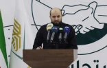 Mohammad al-Bachir, le chef du "gouvernement" autoproclamé dirigé par le mouvement jihadiste HTS à Idleb, dans le nord-ouest de la Syrie, lors d'une conférence de presse le 28 novembre 2024
