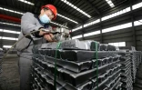 Des lingots d'aluminium dans une usine à Huaibei, en Chine, le 9 février 2022