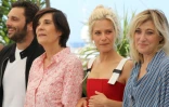 Pio Marmai, Catherine Corsini, Marina Fois et Valeria Bruni Tedeschi au festival de Cannes le 10 juillet 2021