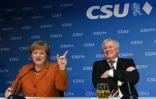 Angela Merkel avec le chef des conservateurs bavarois (CSU) Horst Seehofer, le 6 février 2017