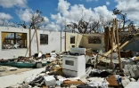 Une maison détruite par l'ouragan Dorian à Freeport, sur l'île de Grand Bahama (nord-ouest des Bahamas), le 10 septembre 2019
