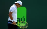 Richard Gasquet en 8e de finale du Masters 1000 de Miami face au Tchèque Tomas Berdych, le 29 mars 2016 à Key Biscayne