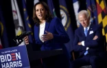 Kamala Harris lors de son premier discours en tant que colistière de Joe Biden, à Wilmington, dans le Delaware, le 12 août 2020
