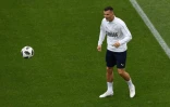 Le milieu de l'équipe de Suisse Granit Xhaka lors d'une séance d'entraînement, le 21 juin 2018 au stade de Kaliningrad