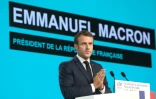 Emmanuel Macron fait un discours lors de la réunion du Fonds mondial contre les maladies infectieuses à Lyon le 10 octobre 2019