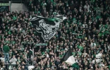 Le public de Saint-Etienne durant le derby contre Lyon au stade Geoffroy-Guichard à Saint-Etienne, le 20 Avril 2025.