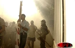 Jeudi 19 juin 2003
Des affrontements ont une nouvelle fois opposé les forces de l'ordre à des grévistes de l'Éducation nationale
(Photo Noël Thomas)