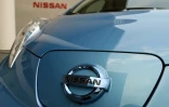Un véhicule électrique Leaf de Nissan exposé à Yokohama le 29 juillet 2015