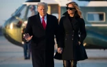 Donald et Melania Trump sur la base d'Andrews, près de Washington, le 23 décembre 2020